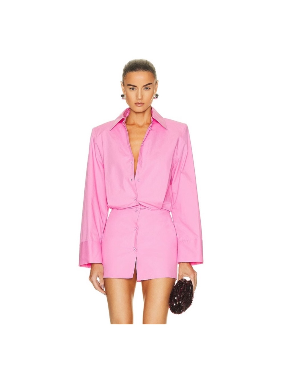 NWT The Attico Margot Mini Shirt Dress Size 36